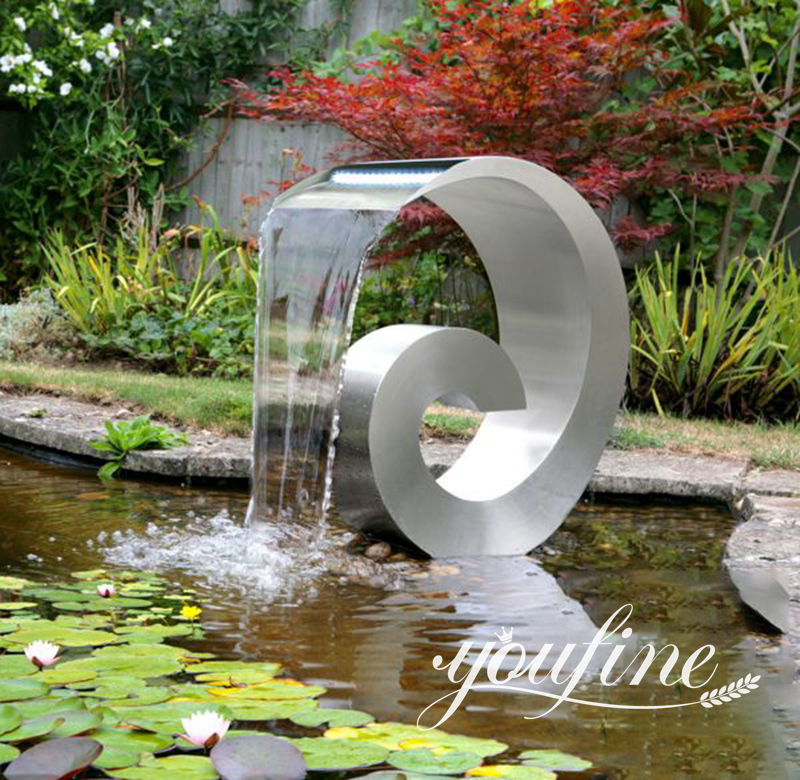 garden decorative stainless steel water feature fountain