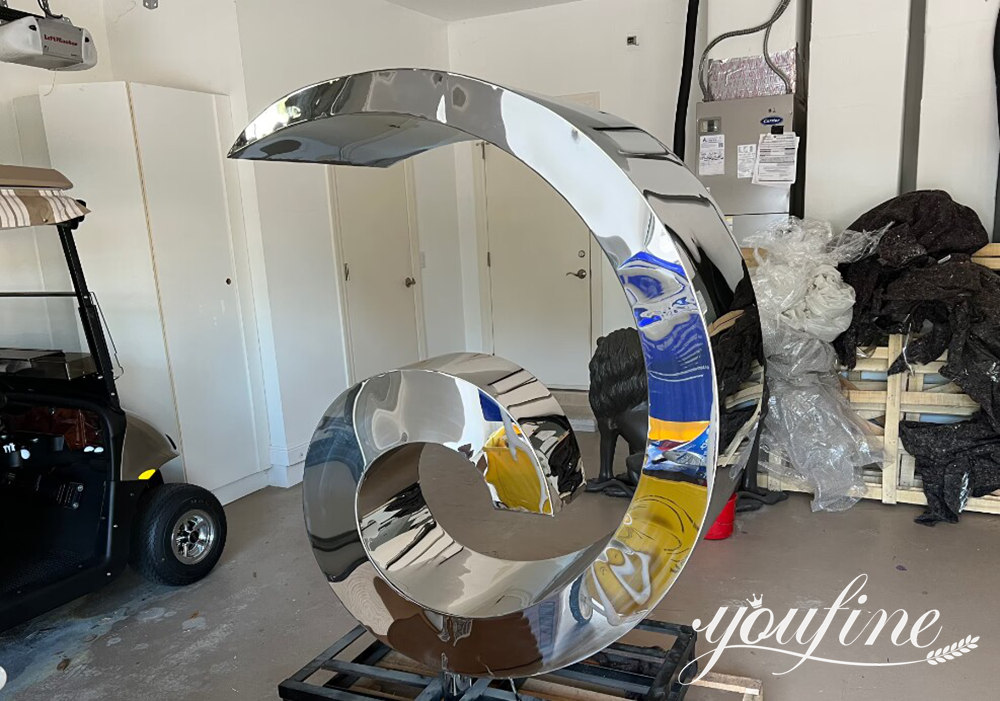 high polished metal garden fountain feedback from American client