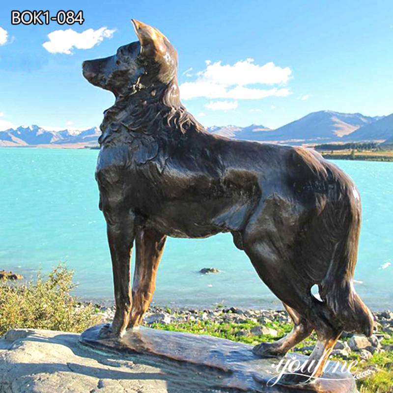 Custom Bronze Large Dog Sculpture Garden Decor for Sale BOK1084