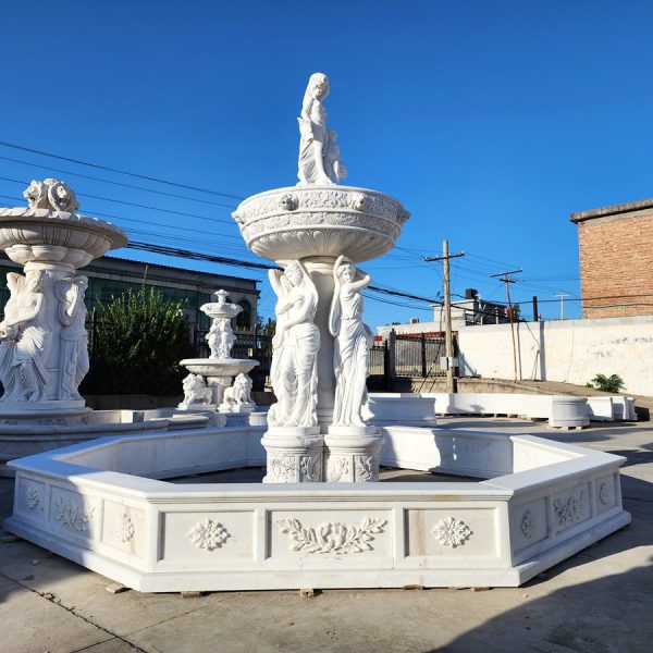 large marble figure statue fountain