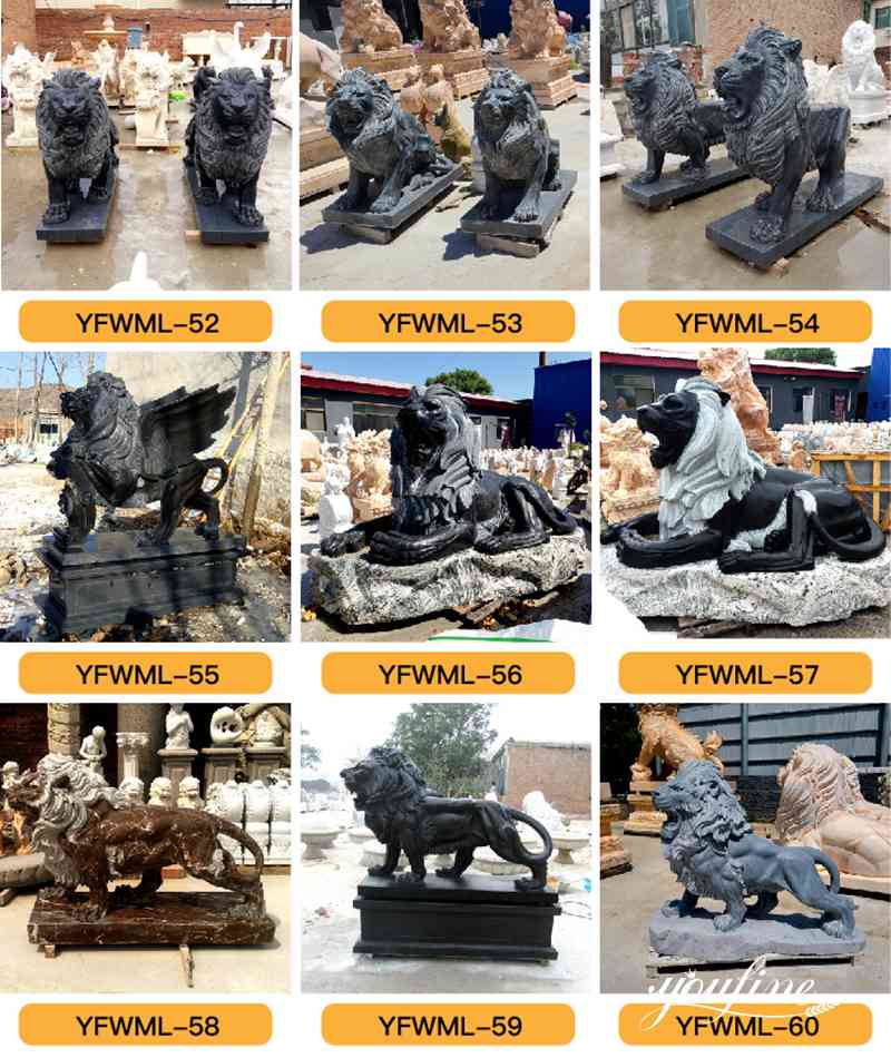 lion statues for driveway - YouFine Sculpture (3)