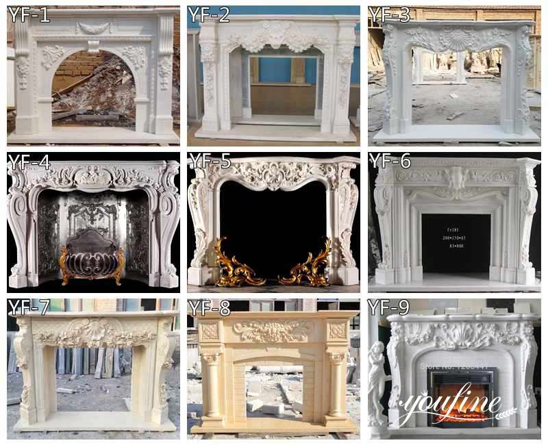 luxury marble fireplace-YouFine Sculpture
