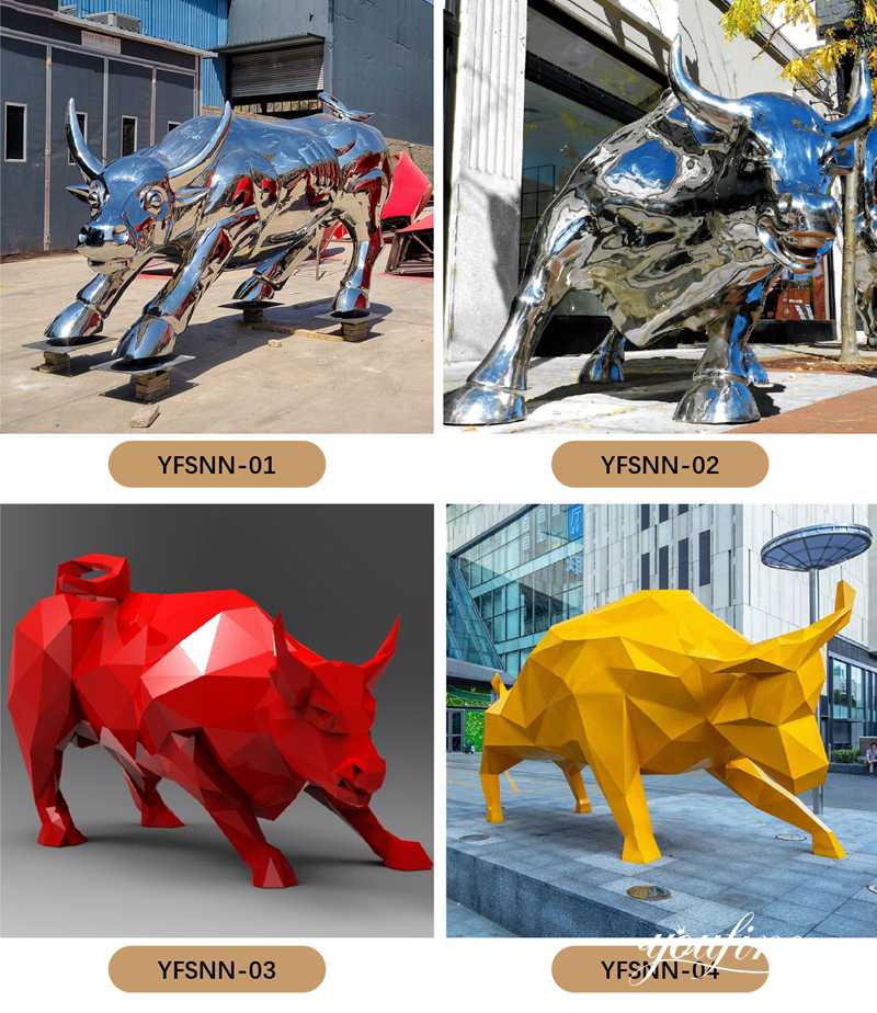 metal bull sculpture - YouFine sculpture
