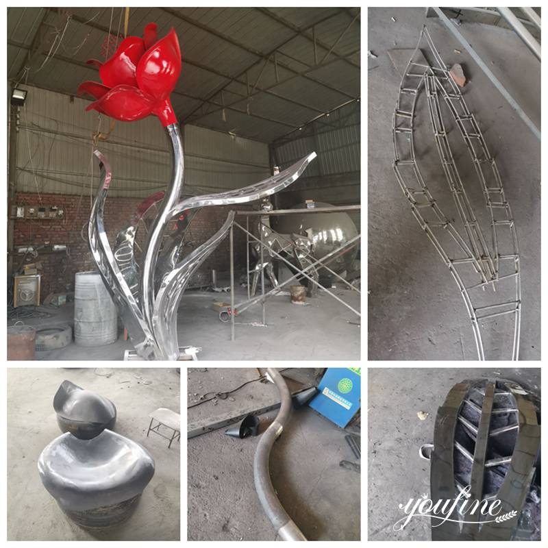 metal flower sculpture-YouFine Sculpture (2)