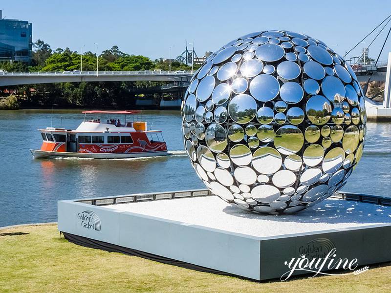 stainless steel sphere sculpture - YouFine Sculpture (1)