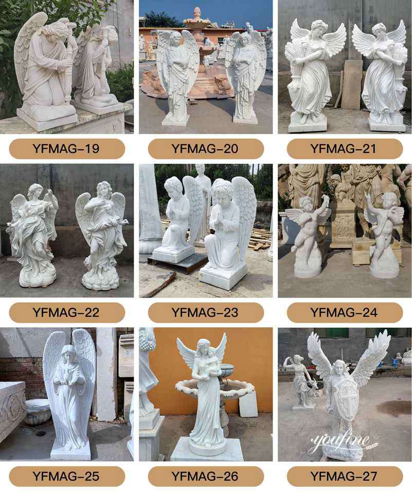 white marble angel statue-YouFine Sculpture (1)