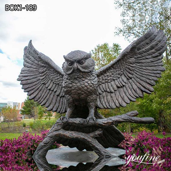 Bronze owl statue-YouFine Sculpture (4)
