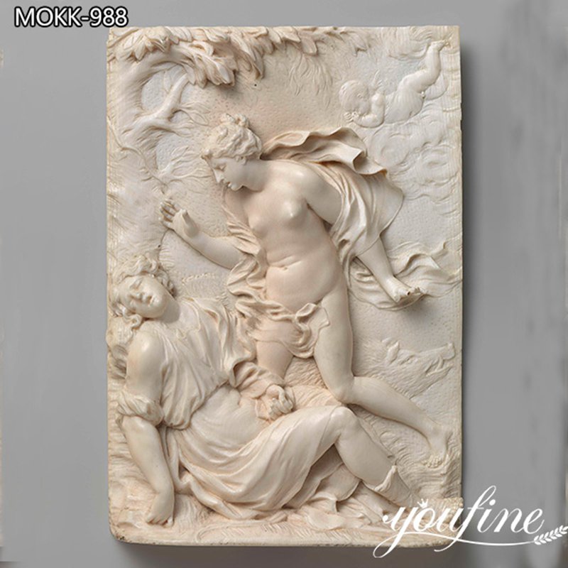 Marble Relief with Vivid Female and Male Design for Sale MOKK-988