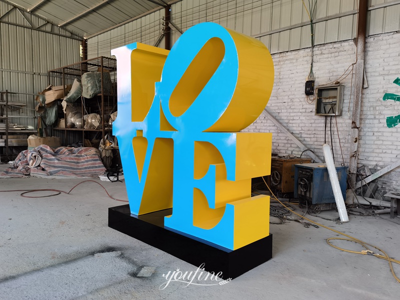 Outdoor Stainless Steel Love Sculpture for Decor 