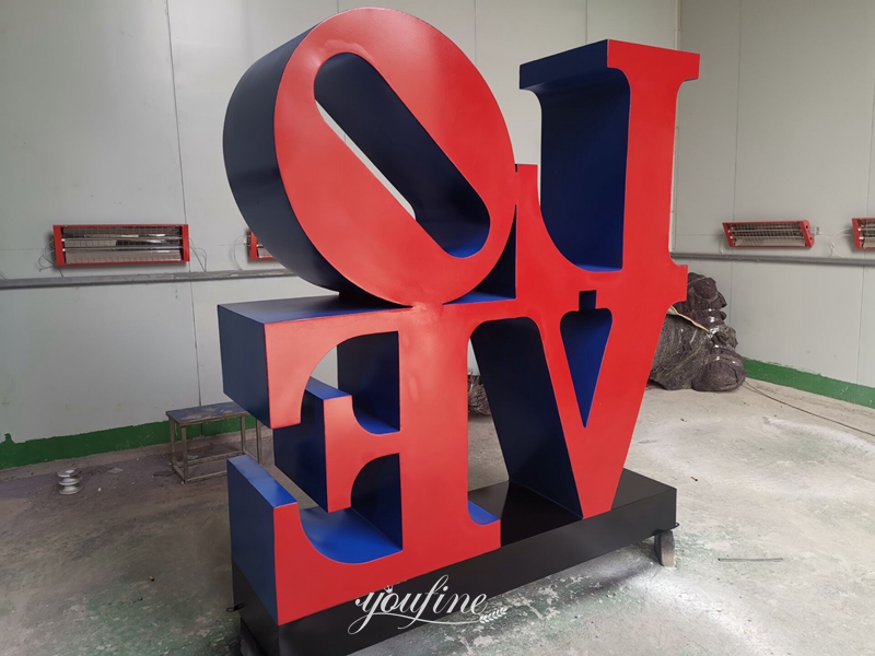 Outdoor Stainless Steel Love Sculpture for Decor 