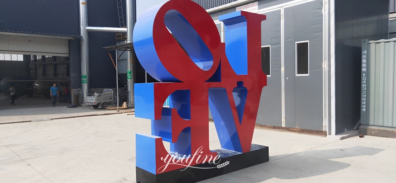 Outdoor Stainless Steel Love Sculpture for Decor 