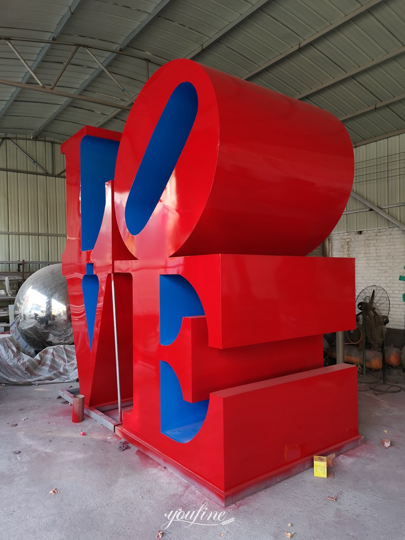 Outdoor Stainless Steel Love Sculpture for Decor 