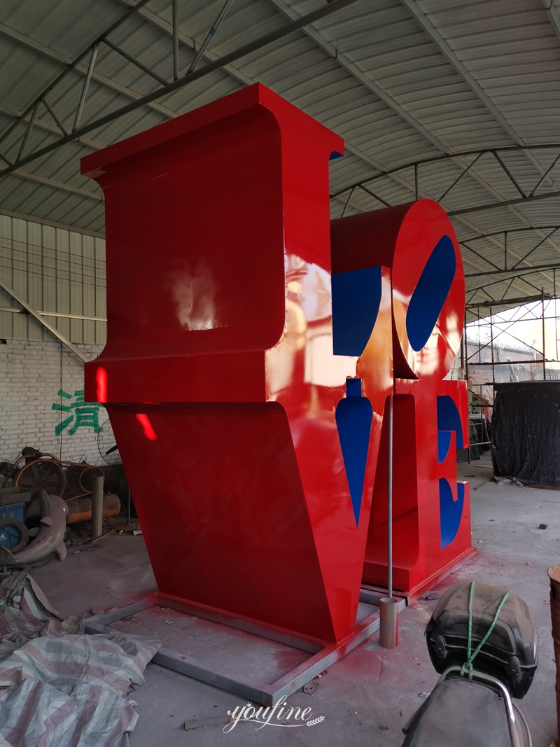 Outdoor Stainless Steel Love Sculpture for Decor 