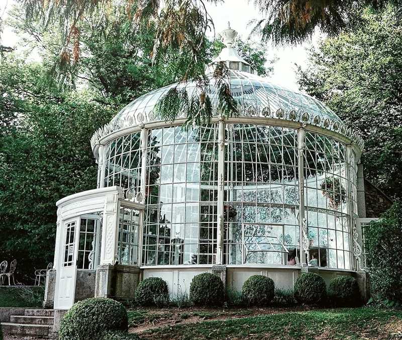 White wedding gazebo wrought iron