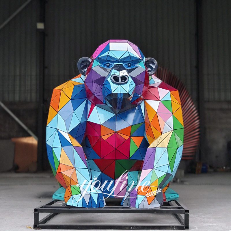 YouFine's stainless steel gorilla statue