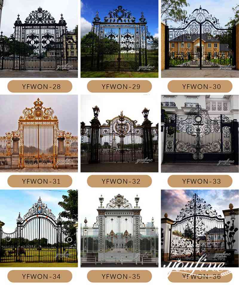 Numerous Wrought Iron Building Decorations: