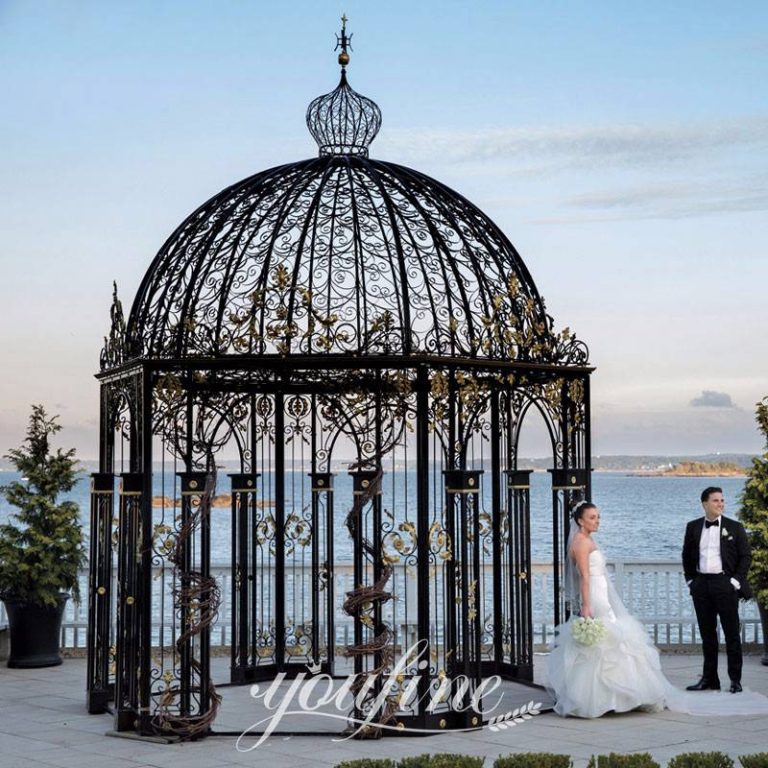 Beautiful Wrought Iron Wedding Gazebos for Sale IOK-254