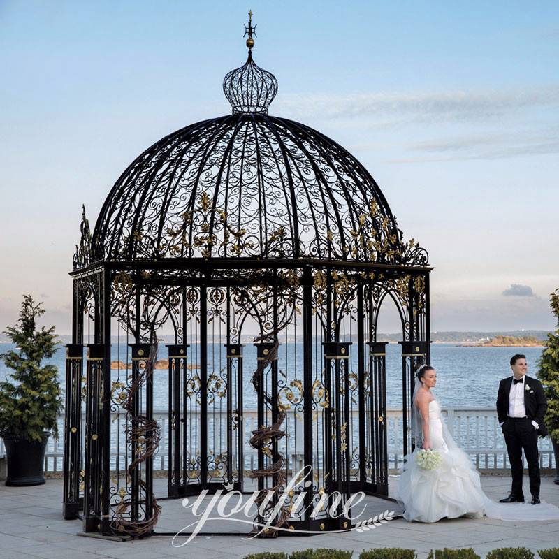 Beautiful Wrought Iron Gazebos for Wedding Ceremony IOK-254