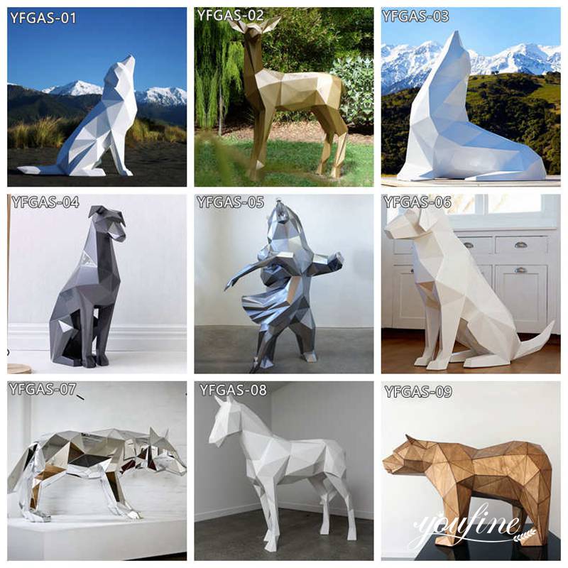 geometric animal sculpture - YouFine Sculpture (1)