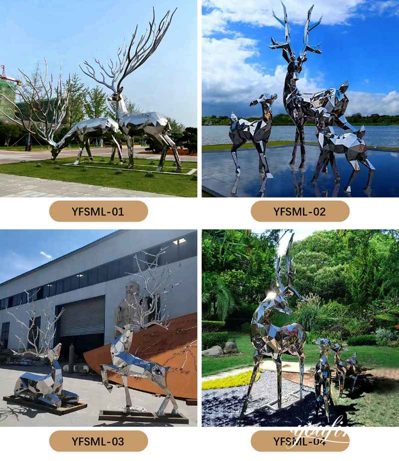 metal deer sculpture - YouFine sculpture