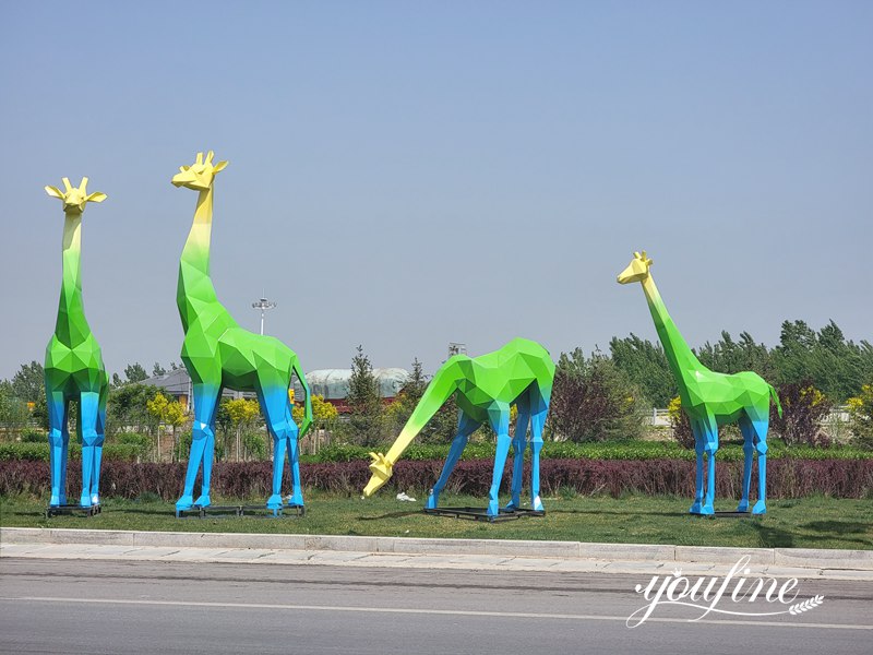 metal giraffe statues - YouFine Sculpture