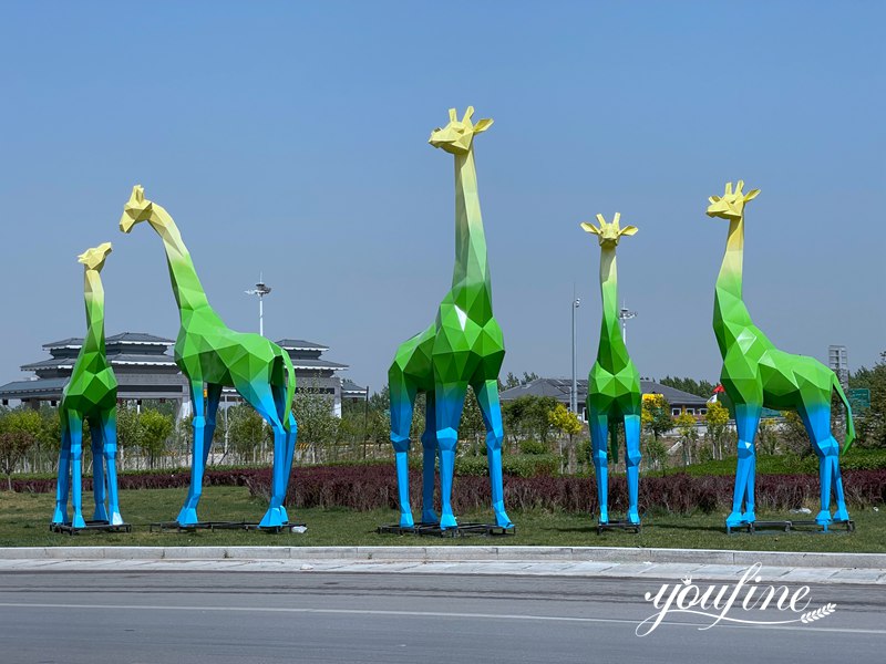 metal giraffe statues - YouFine Sculpture