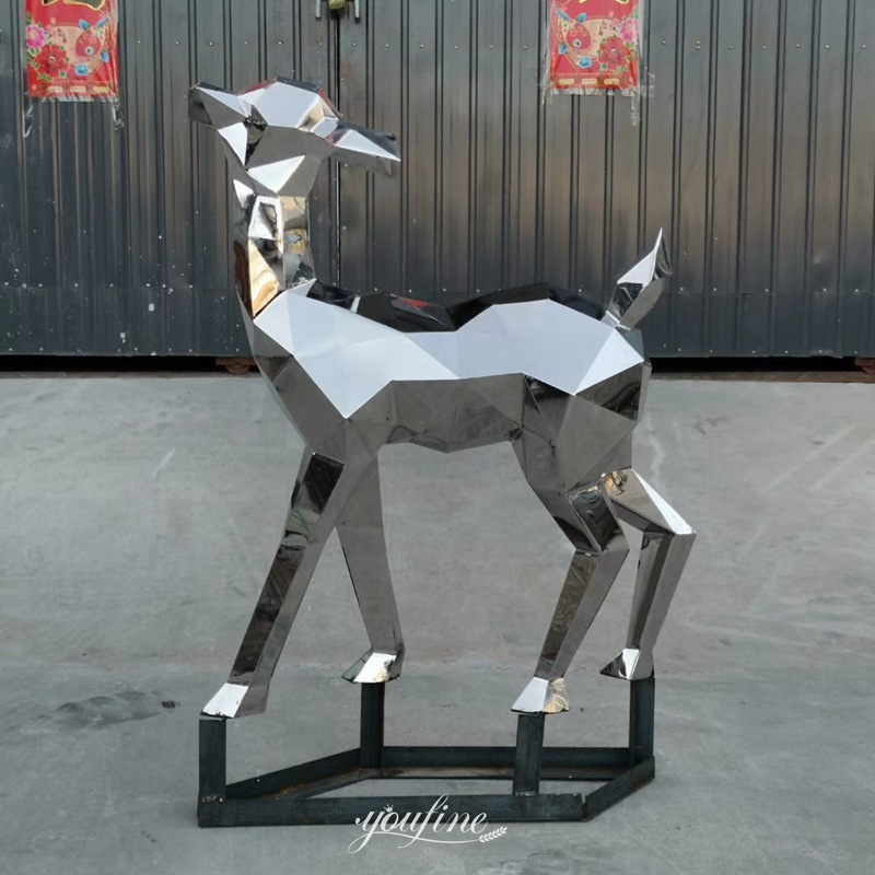 mirror polished geometric stainless steel sculpture from YouFine