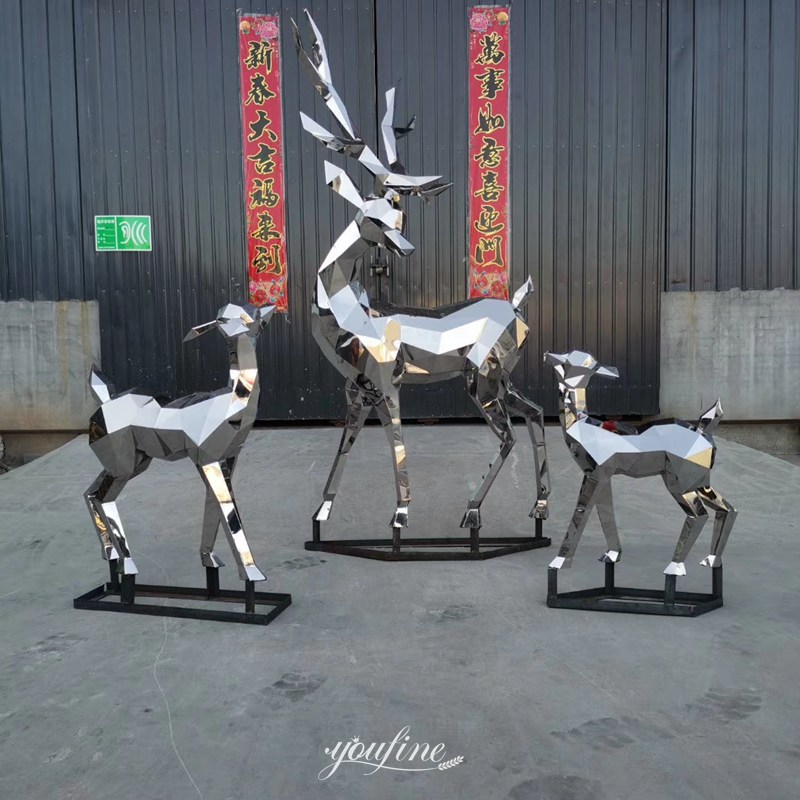 mirror polished geometric stainless steel sculpture from YouFine