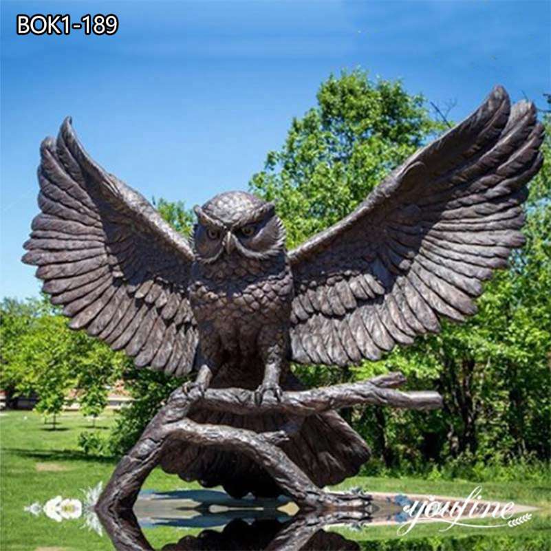Large Bronze Owl Statue Outdoor Piazza Decor Suppliers BOK1-189