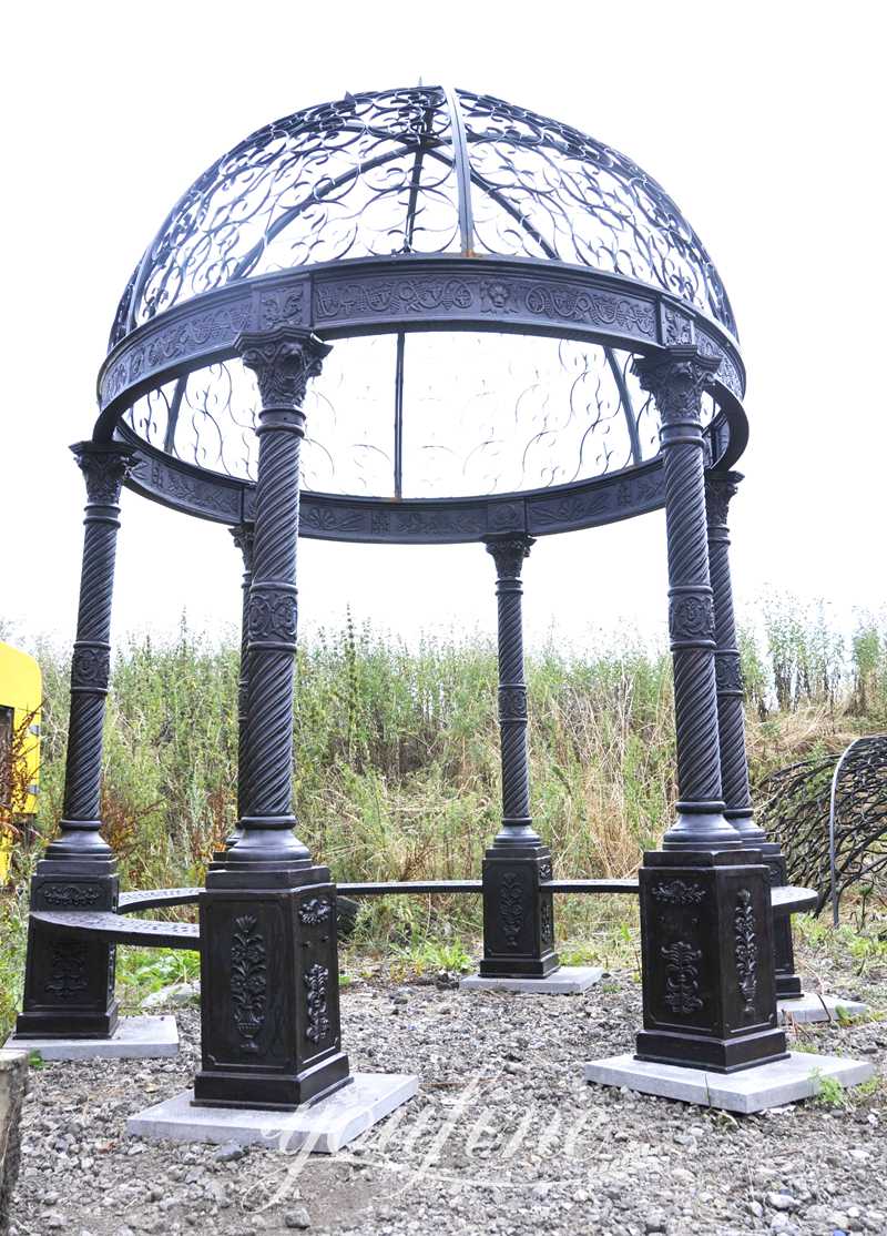 wrought iron dome gazebo-YouFine Sculpture