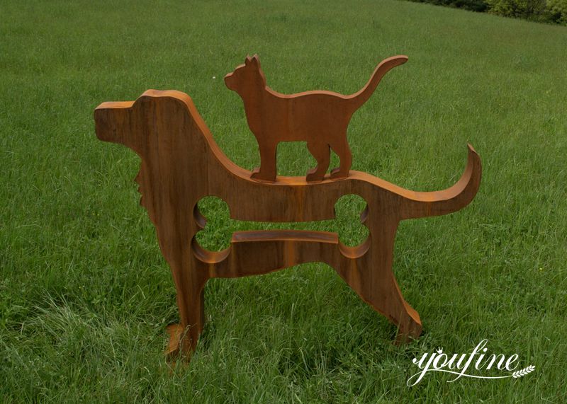 Cat and dog sculpture - YouFine Sculpture
