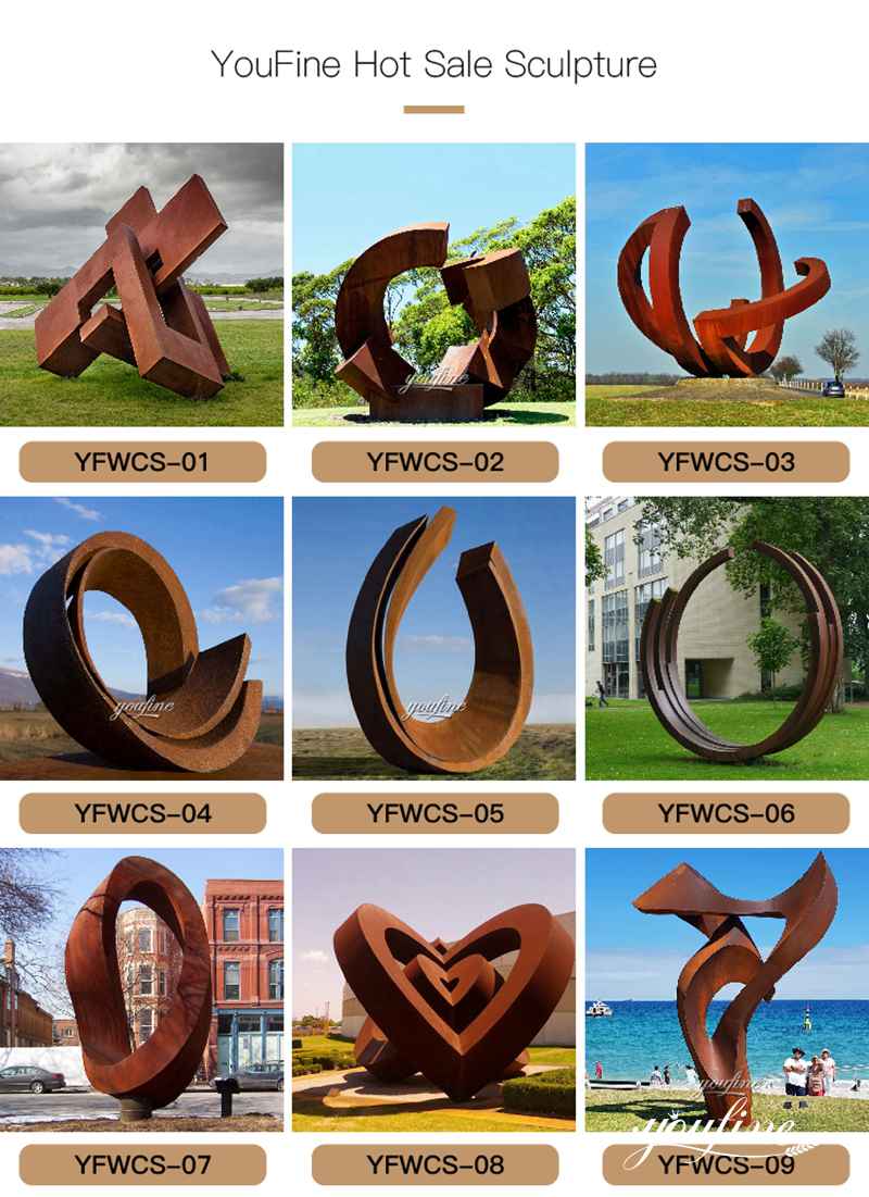 Corten steel sculpture - YouFine Sculpture (2)