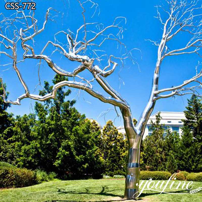 Factory Supply Stainless Steel Tree Sculpture Art Design Decor CSS-772