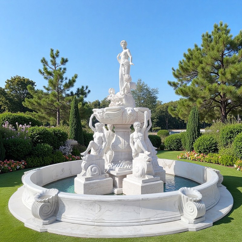 marble Lady Statue Fountain