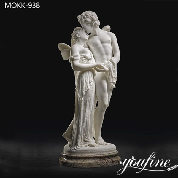 Marble Cupid and Psyche Statue by Antonio Giovanni Lanzirotti for Sale MOKK-938