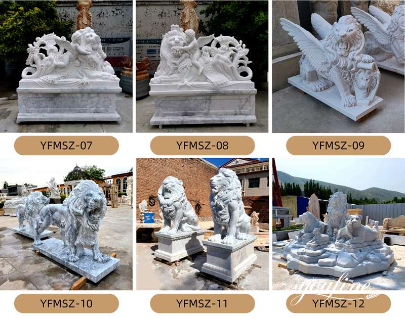 Marble Lion statue - YouFine Sculpture (1)