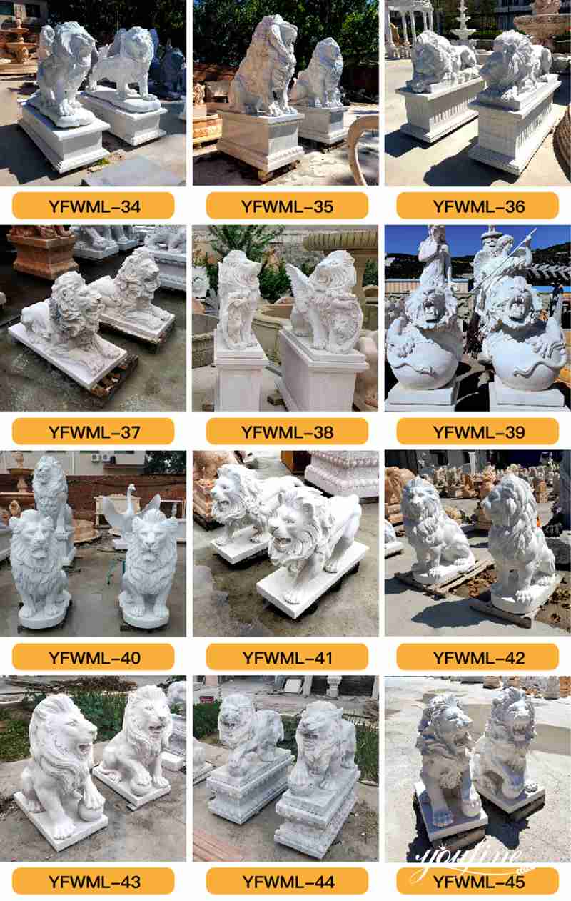 Marble Lion statue - YouFine Sculpture (2)