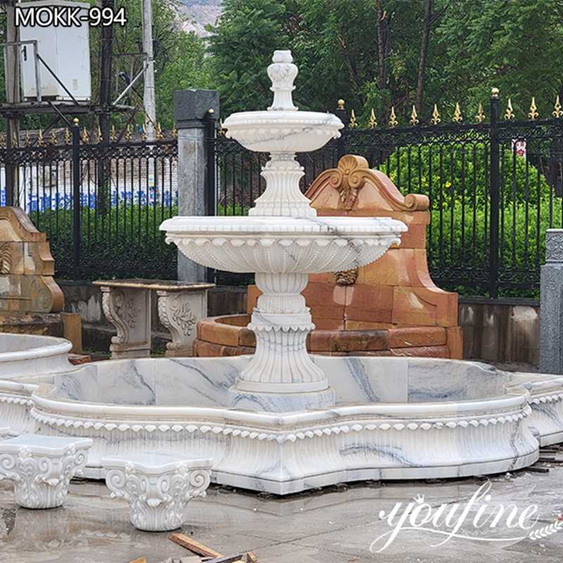 Natural Marble Water Fountain 2 Tiers Design Factory Supply MOKK-994