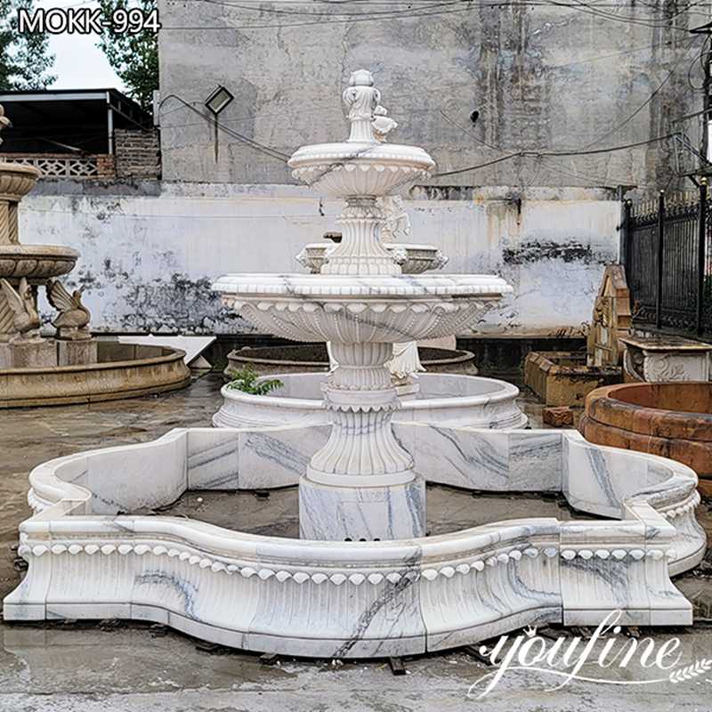 Natural Marble Water Fountain 2 Tiers Design Factory Supply MOKK-994 (3)