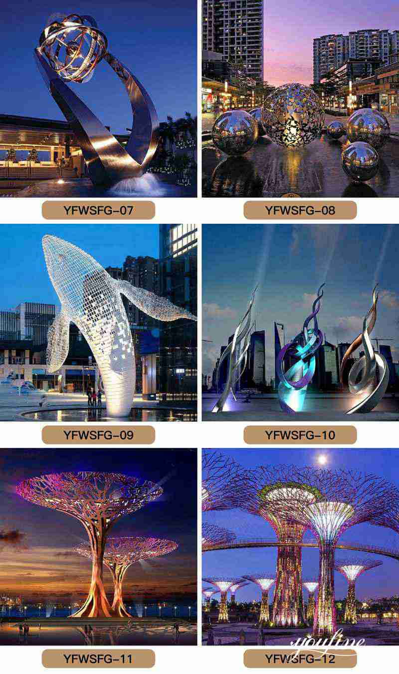 Stainless steel light sculpture - YouFine Sculpture