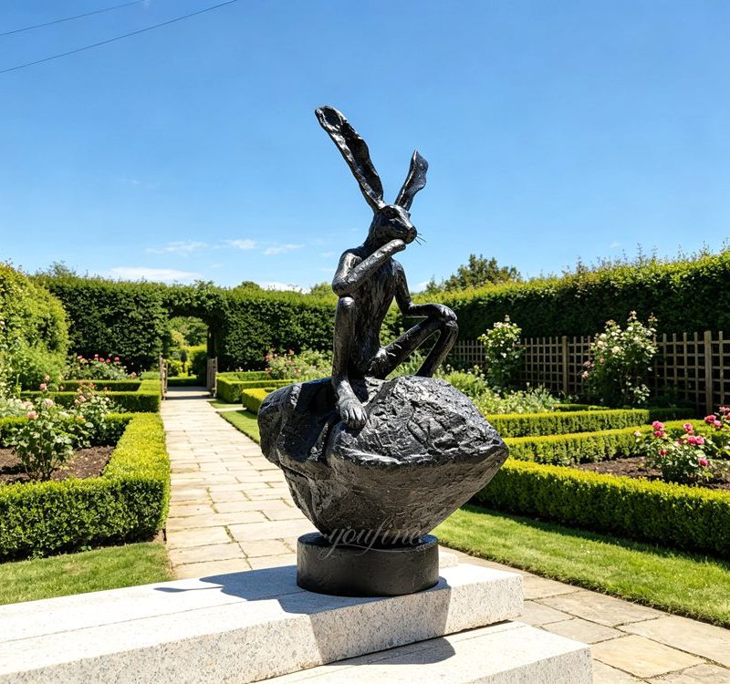Thinker on a Rock for garden