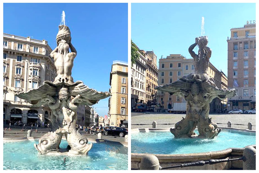 Classic style Triton Fountain Rome by Bernini