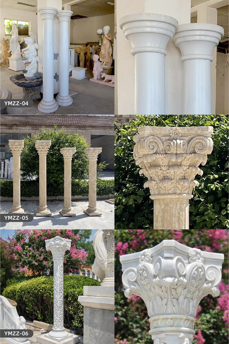 custom natural marble column