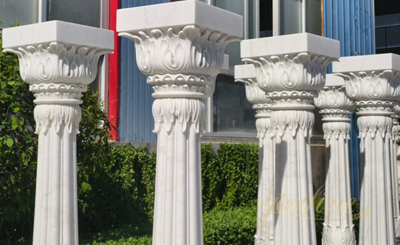 hand carved marble column