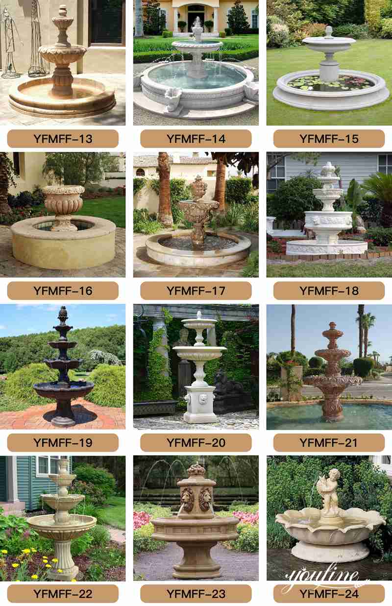 large outdoor fountains with pool - YouFine Sculpture