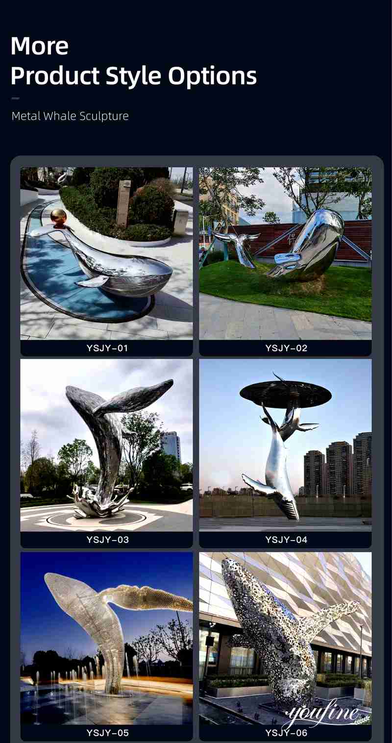 metal whale sculpture- YouFine Sculpture (4)