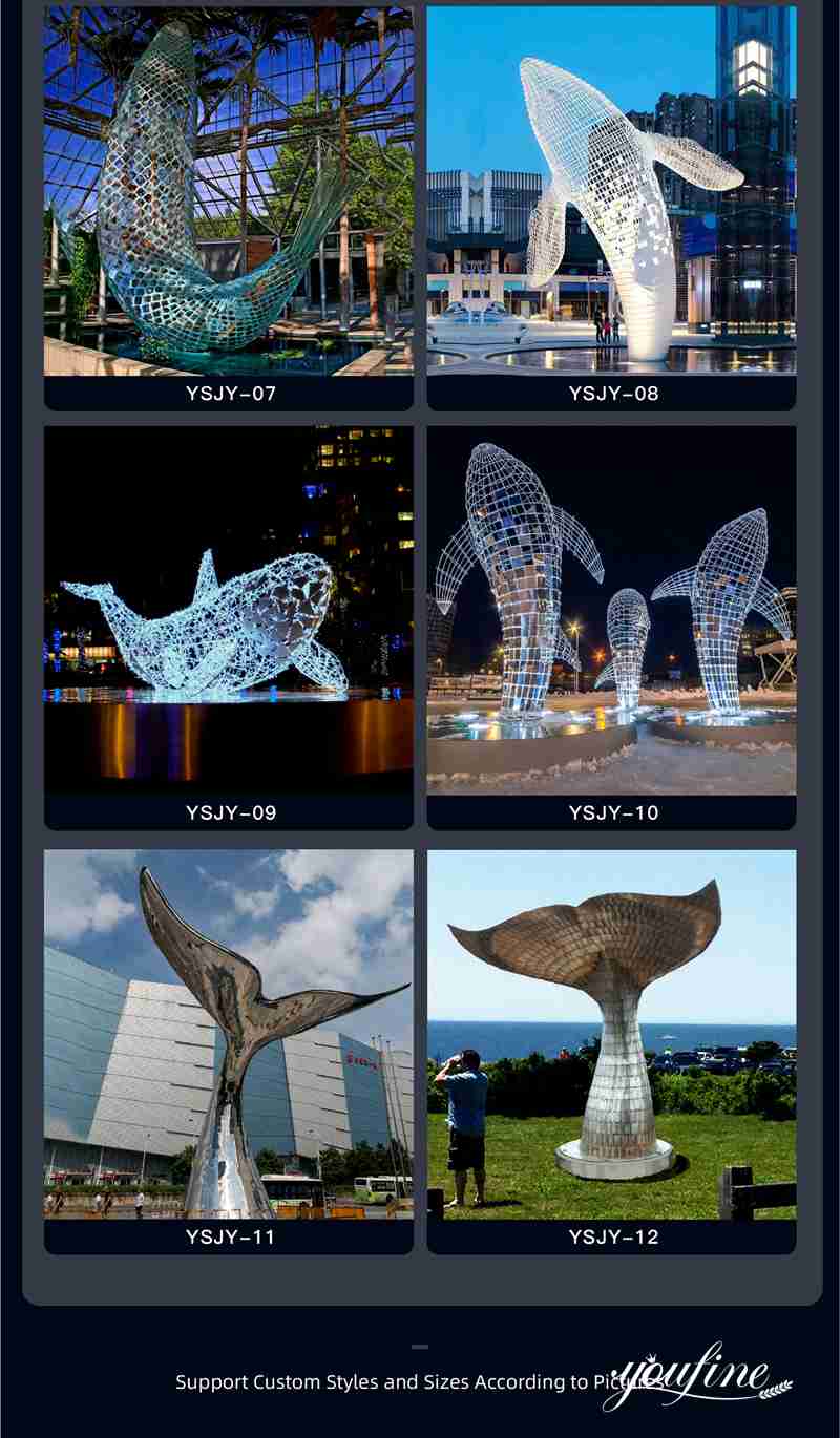 metal whale sculpture- YouFine Sculpture (5)