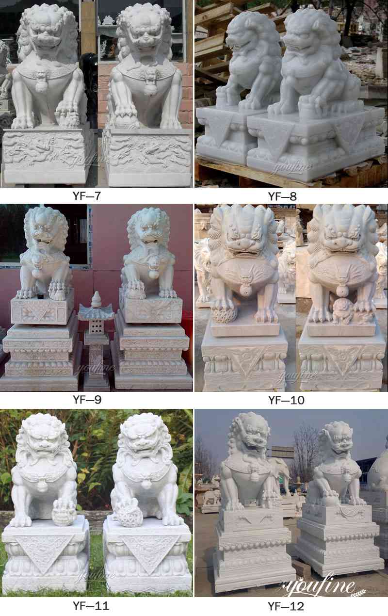 outdoor foo dog statues - YouFine Sculpture