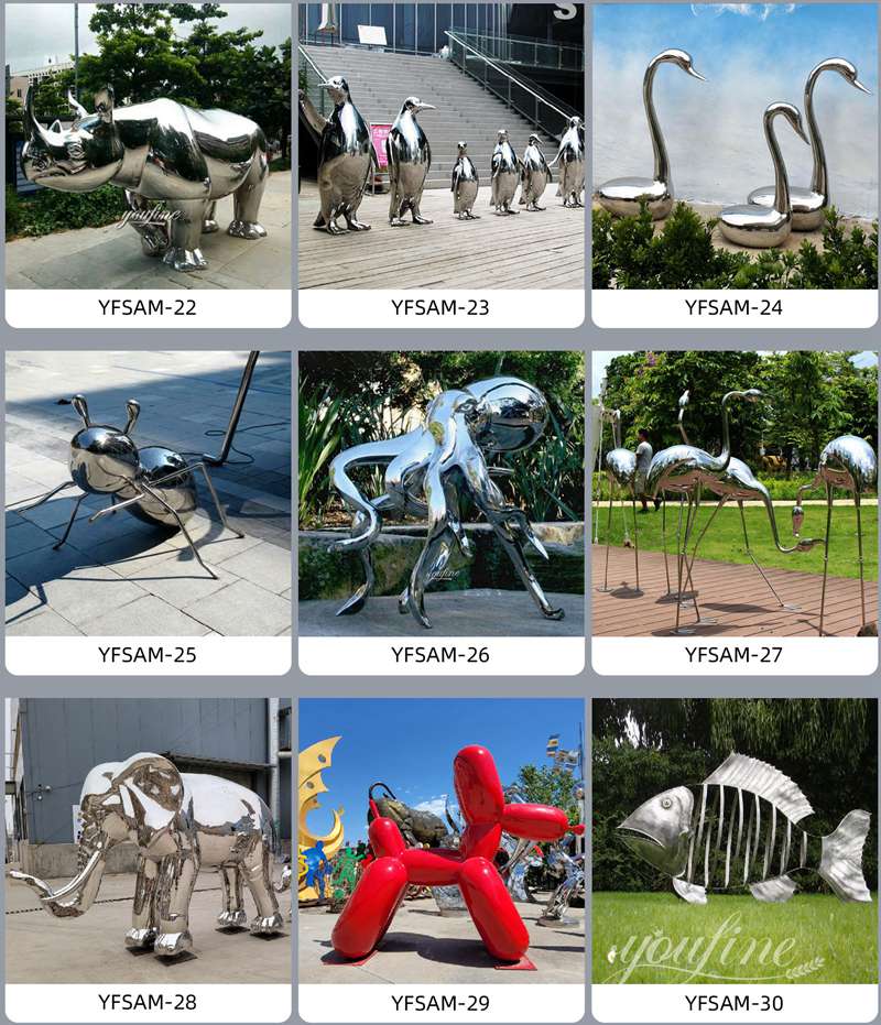 stainless steel animal sculpture