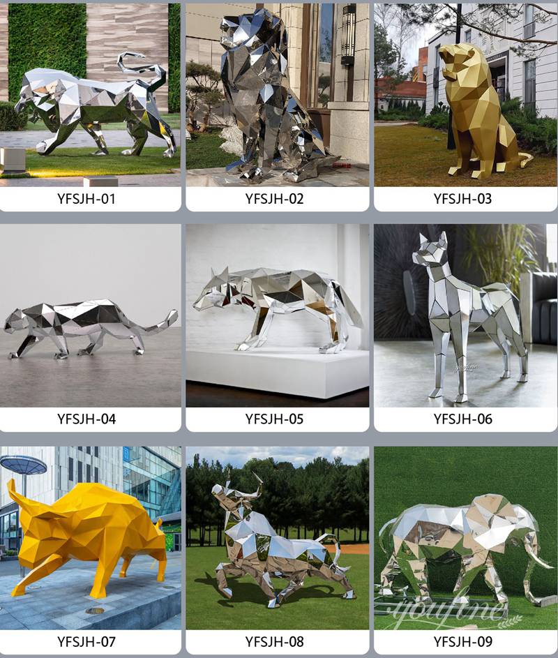 stainless steel animal sculpture